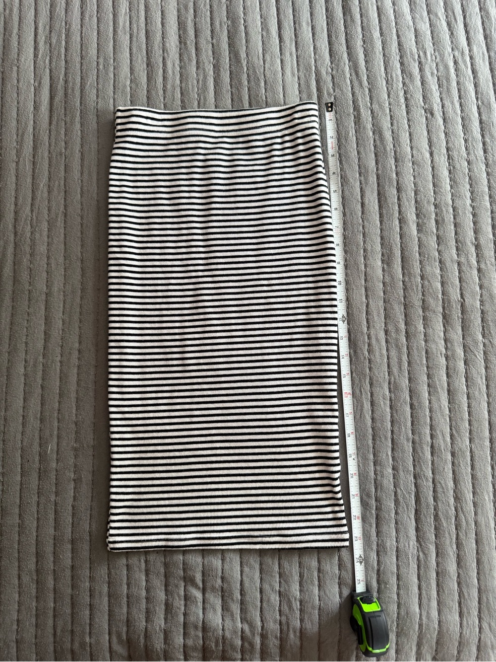 Streetwear Society Black and White Striped Pencil Skirt